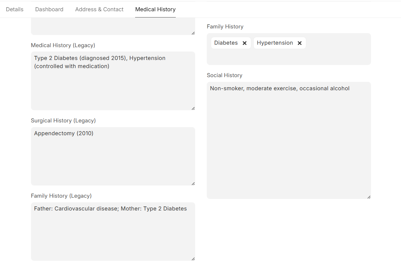 Medical History 1