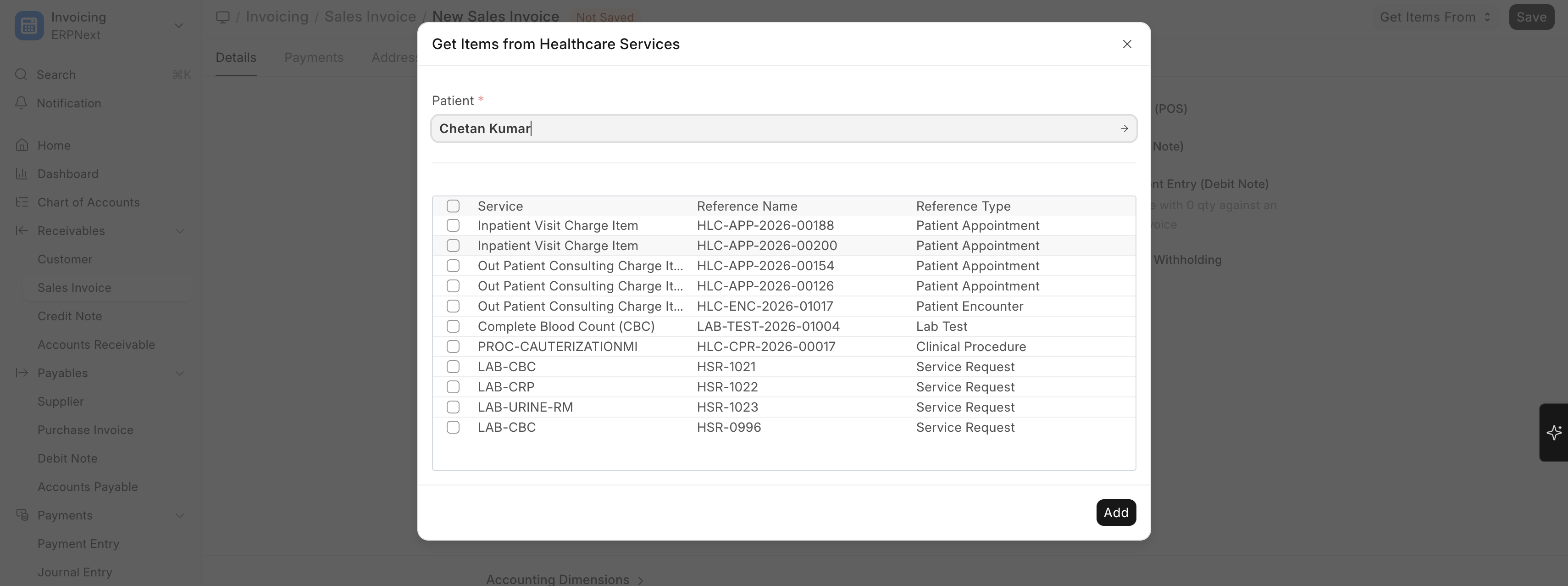 Invoice Line Items